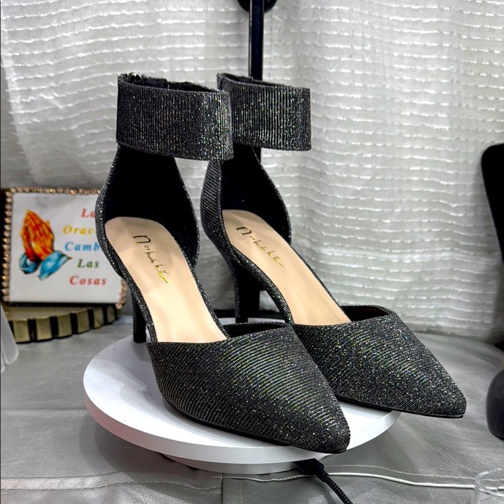 (T5)N by Nicole Miller - Women's Carty Pointed Toe Zip Pumps Stiletto Heel 8.5M